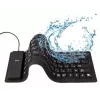Silikoninė klaviatūra USB+PS/2 juoda