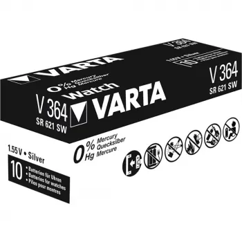Sidabro oksido baterija, mygtukinė, 364, 1,55 V (00364 101 111)