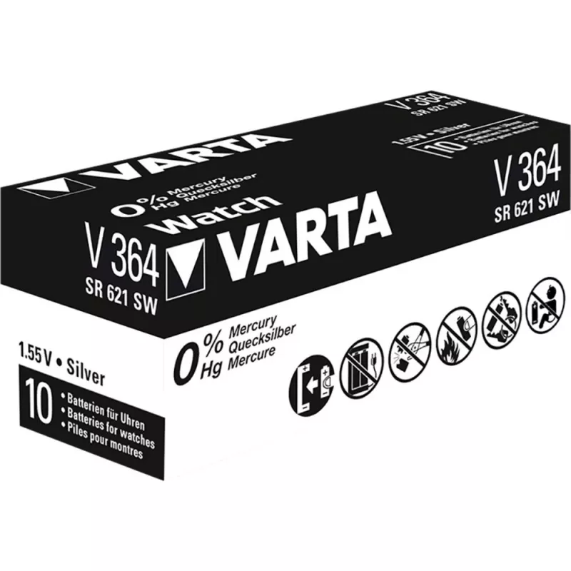 Sidabro oksido baterija, mygtukinė, 364, 1,55 V (00364 101 111)