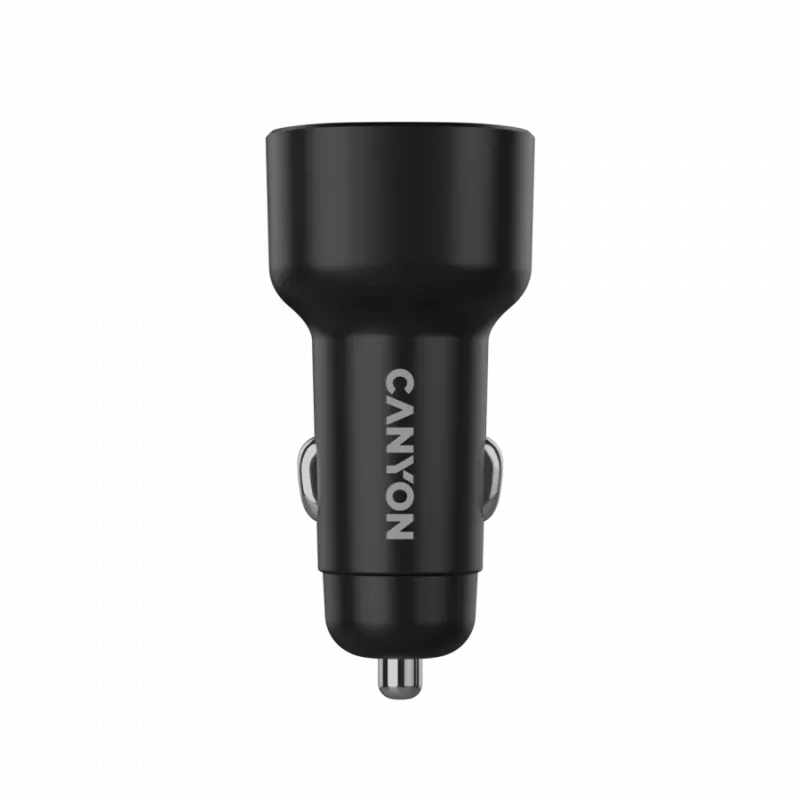 CANYON automobilinis įkroviklis OnDrive 48 PD 48W USB-A+USB-C juodas