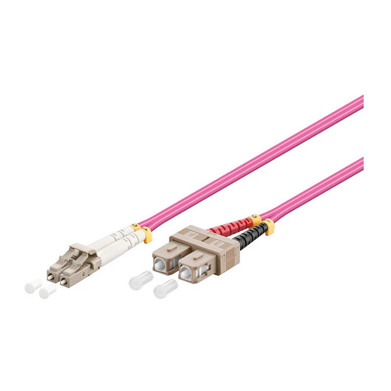 GoodConnections komutacinis kabelis LWL Duplex OM4 (Multimode, 50/125) LC/SC, LSZH, reversinis poliškumas, 3 m