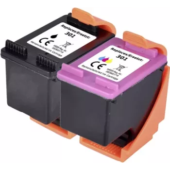 Renkforce rašalo kombinacijų rinkinys pakeičia HP 301 (N9J72AE) suderinama juoda, žydra, rausvai raudona, geltona RF-I-HP301BKCMY RF-5633218 (RF-5633218)