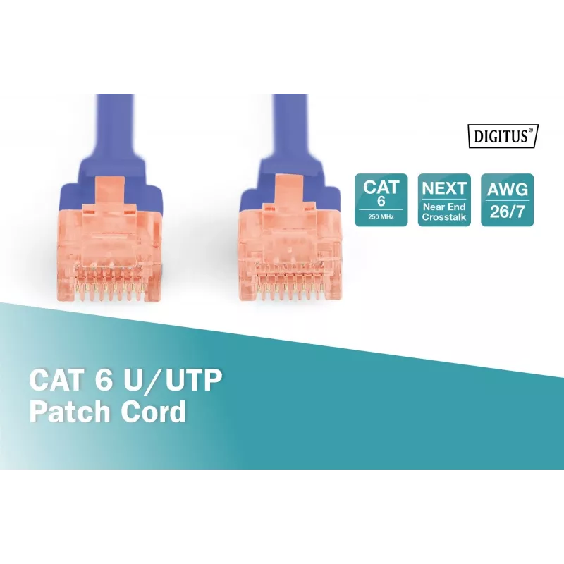 Digitus DK-1612-030/B RJ45 tinklo kabelio sujungimo laidas CAT 6 U/UTP B