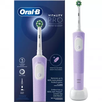 Oral-B Vitality Pro elektrinis dantų šepetėlis violetinis 1 šepetėlis