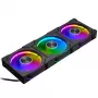 Phanteks D30 120 mm ARGB PWM korpuso ventiliatoriai – juodi, 3 vnt.