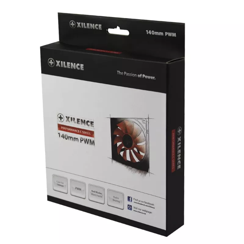 14 cm PC korpuso ventiliatorius XILENCE XPF140.R.PWM, 140 mm, PWM valdymas, iki 700 RPM
