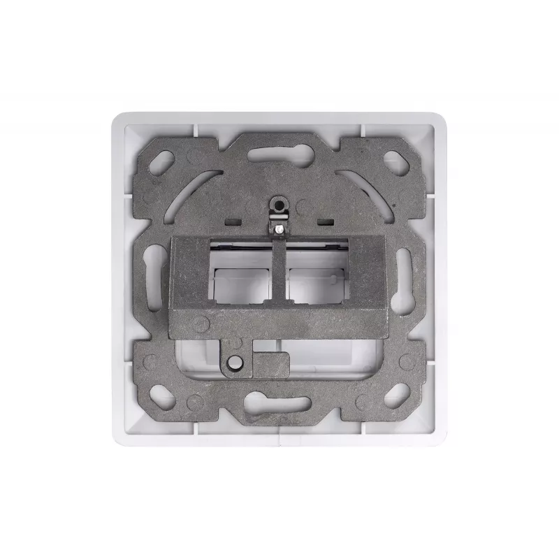 Digitus | Sieninė plokštė Keystone moduliams, vokiško tipo, vidurinė plokštelė 50x50 mm, rėmelis 80x80 mm | DN-93801-1