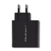 Maitinimo adapteris QOLTEC 51716 — 220–240 V kintamoji srovė į 20 V 3 A (63 W), juodas, vidaus universalus įkroviklis