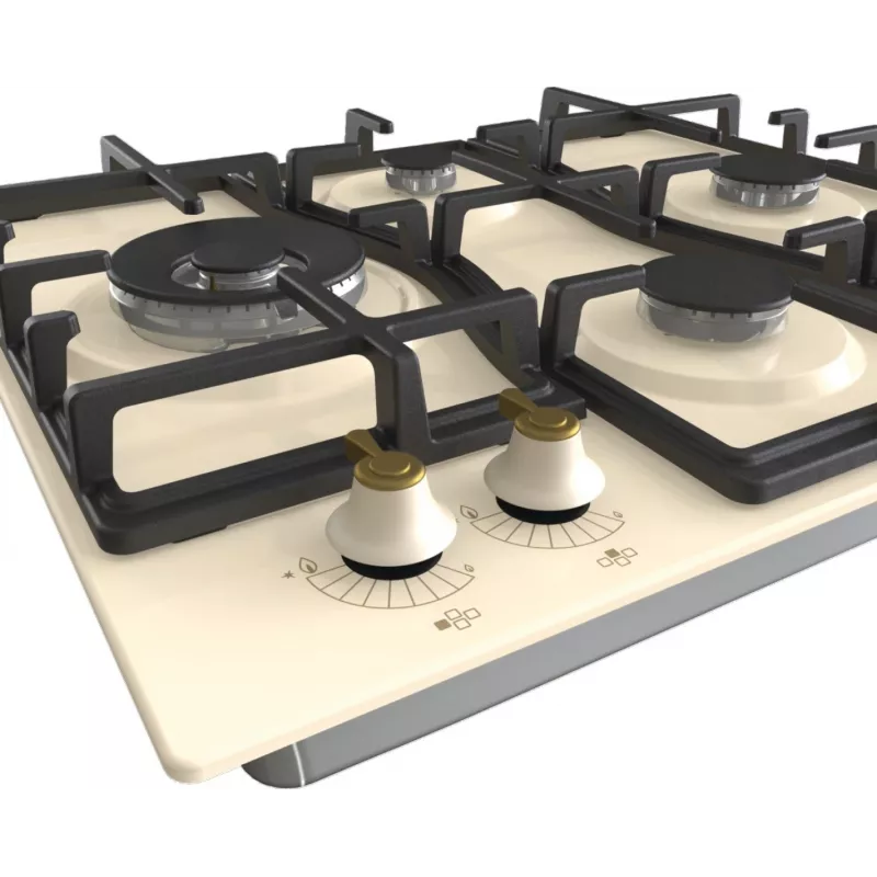 Gorenje GW6D42CLI kaitlentė Smėlio spalvos Integruojama 60 cm Dujinė 4 zonos (-ų)
