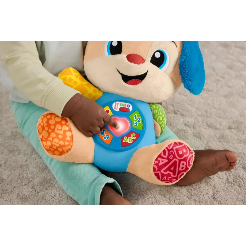 Interaktyvus mokomasis žaislas MATTEL Fisher-Price Learn & Laugh Puppy JFD27 — šviesos, garsai, mygtukai ankstyvajam mokymuisi