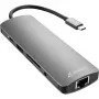 Sharkoon USB 3.0 Type C Combo Adapter sąsajos kortelės / adapteris HDMI, RJ-45, USB 3.2 Gen 1 (3.1 Gen 1)