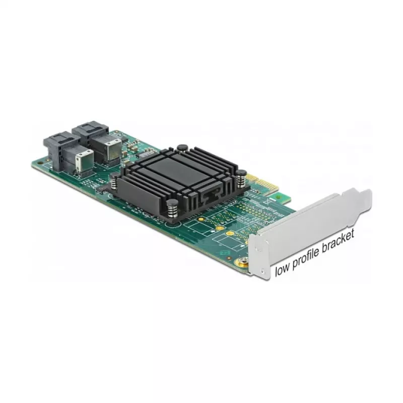DeLOCK PCI Express x8 kortelė su 2 vidiniais SFF-8643 NVMe prievadais, žemo profilio