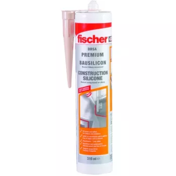 Sandarinimo mišinys FISCHER Bausilicon DBSA 310 permatomas — silikoninio sandariklio kasetė 310 ml