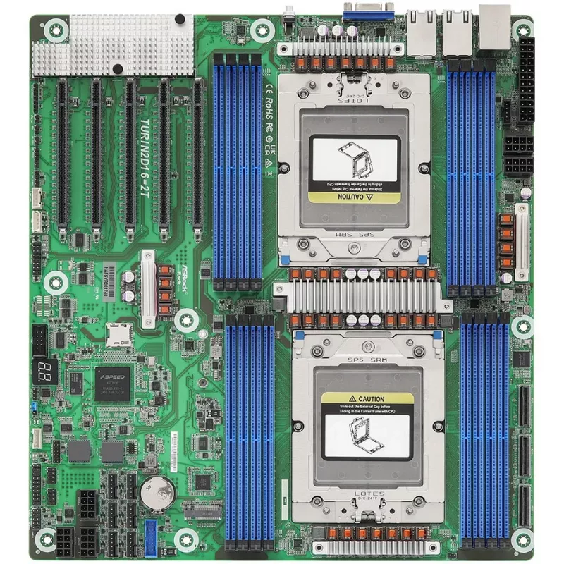 ASRock TURIN2D16-2T pagrindinė plokštė Socket SP5 EEB