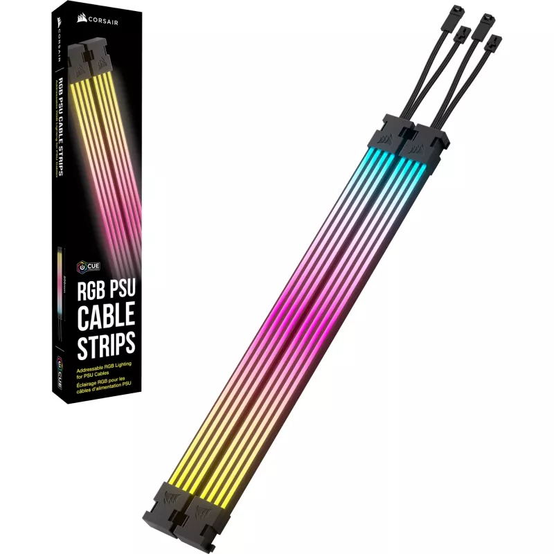 iCUE ARGB PSU kabelių juostelės, LED juostelės 2x 240 mm, skirtos maitinimo blokui – kabelis