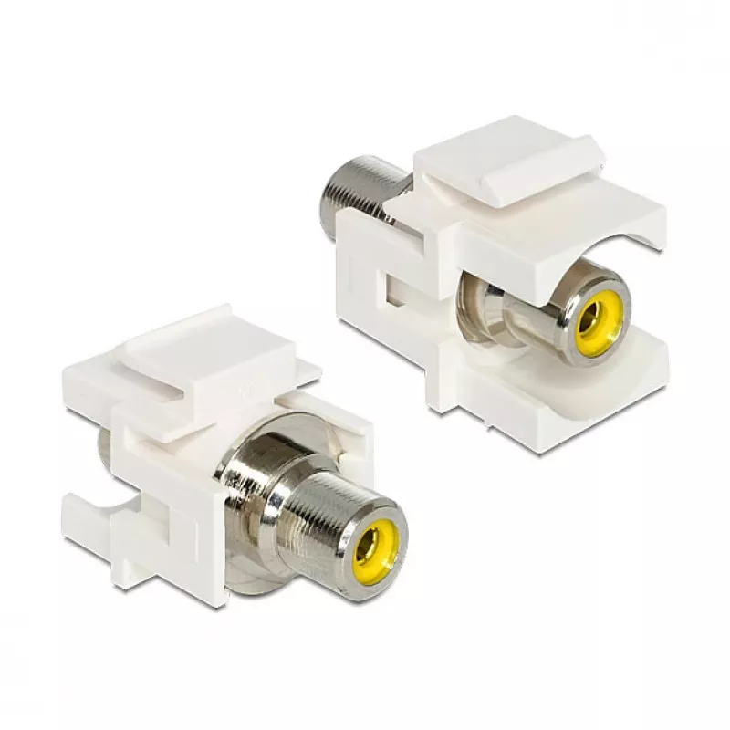 RCA kabelių adapteris, geltonas, DeLOCK 86306