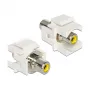 RCA kabelių adapteris, geltonas, DeLOCK 86306