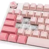 Ducky One 3 Gossamer Pink klaviatūra, skirta žaidimams, USB, JAV anglų, rožinė, balta