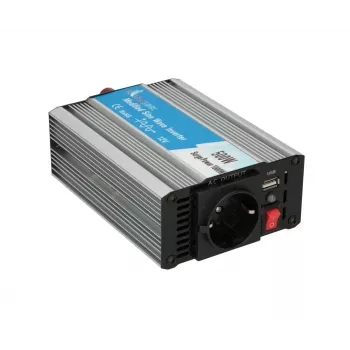 Automobilinis įtampos keitiklis Extralink OPIM-500W 12V, 500W modifikuota sinusinė banga, aliuminio korpusas, aktyvus aušinimas