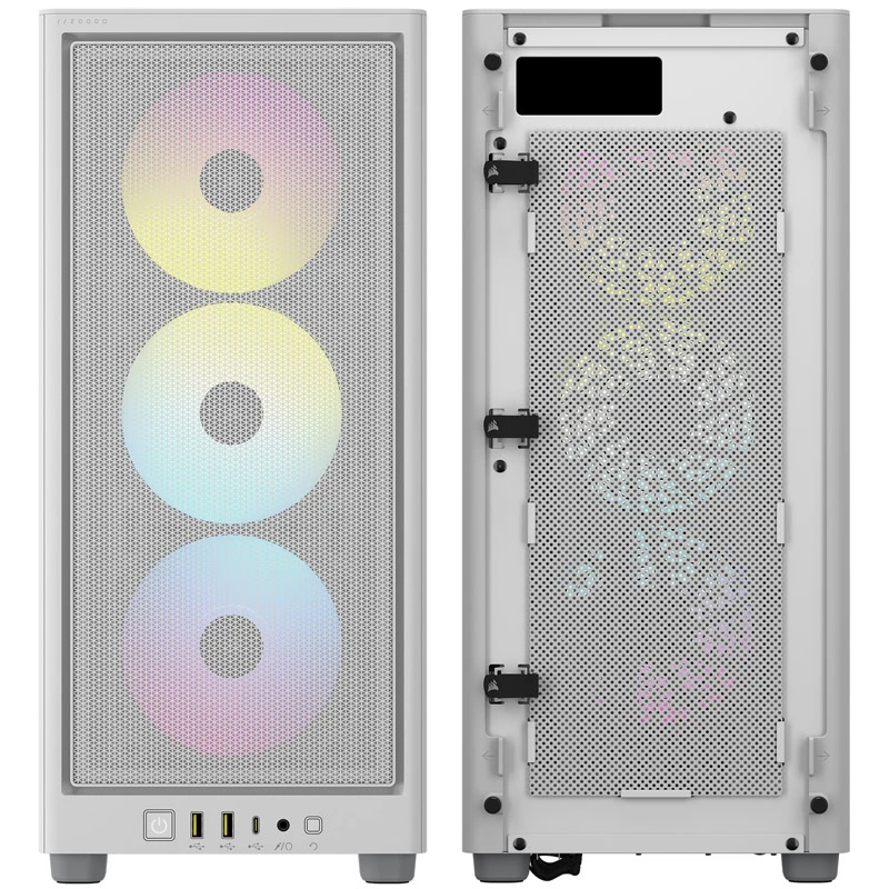 Corsair | RGB ORO SRAUTO PC KORPUSAS | 2000D | Balta | Mini-ITX | Maitinimo blokas įtrauktas Ne | SFX