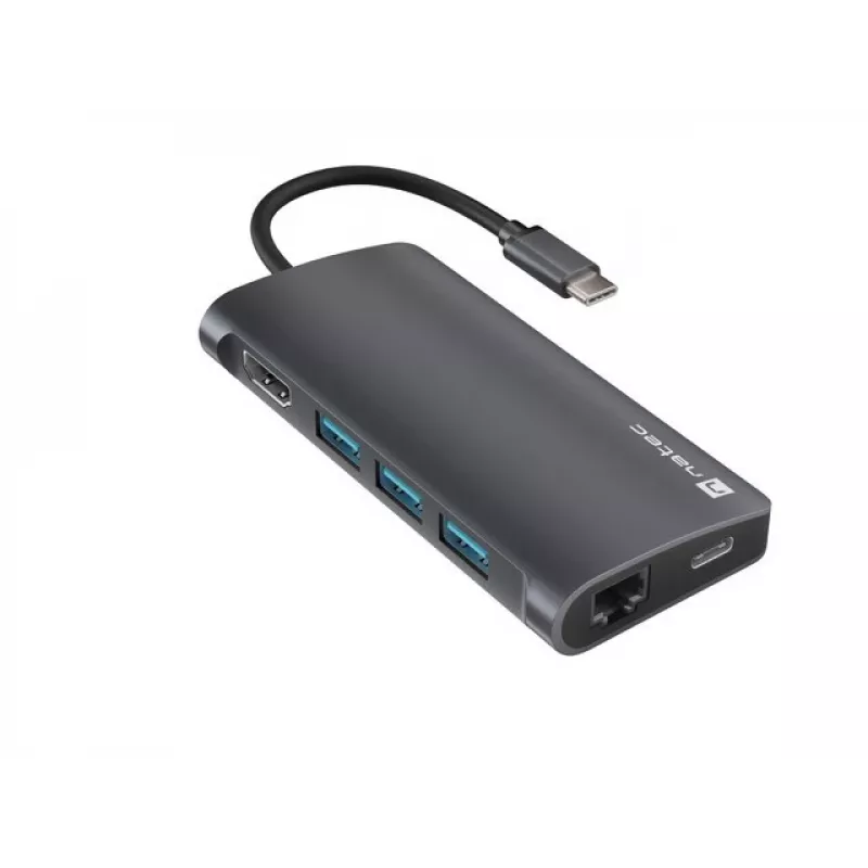 Doko stotelė NATEC NMP-2162 USB 3.2 Gen 1 Type-C pilka laidinė