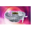 Oro aušintuvas Gembird CPU-HURACAN-X40 — 90 mm ventiliatorius, 800–1600 RPM, LGA 775 palaikymas, skaidrus