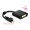 Vaizdo kabelio adapteris DeLOCK 62639 Mini DisplayPort - DVI-I 0,25 m juodas