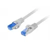 LANBERG tinklo kabelis RJ-45 į RJ-45 S/FTP PCF6A-10CC-0050-S, 0,5 m, CCA laidininkas, 500 MHz, LSZH, pilkas