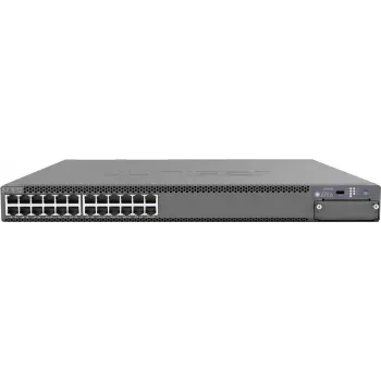 Juniper 24x1G prievadų komutatorius su 4x25G ir 2x100G aukštynkryptėmis jungtimis / sudėjimu. MACsec AES256 (EX4400-24T)
