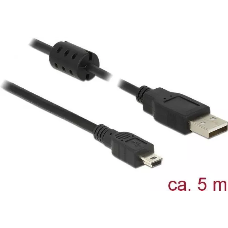 USB laidas DeLOCK 5 m USB 2.0-A USB 2.0 Mini-B