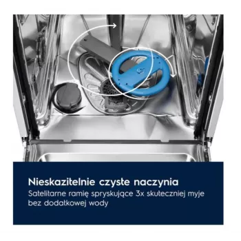 Įmontuojama indaplovė Electrolux EES48401L — 600 mm, 13–14 vietų komplektų, A energijos klasė, 10,5 l/ciklas