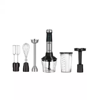 Rankinis blenderis MPM MBL-42M — 1500 W, nerūdijančio plieno korpusas, kintamas greitis, turbo, priedai