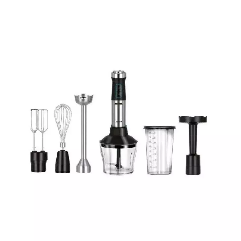 Rankinis blenderis MPM MBL-42M — 1500 W, nerūdijančio plieno korpusas, kintamas greitis, turbo, priedai