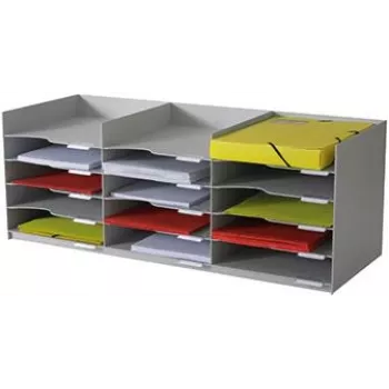 Stalinis dėklų organizatorius PaperFlow 535.02 pilkas