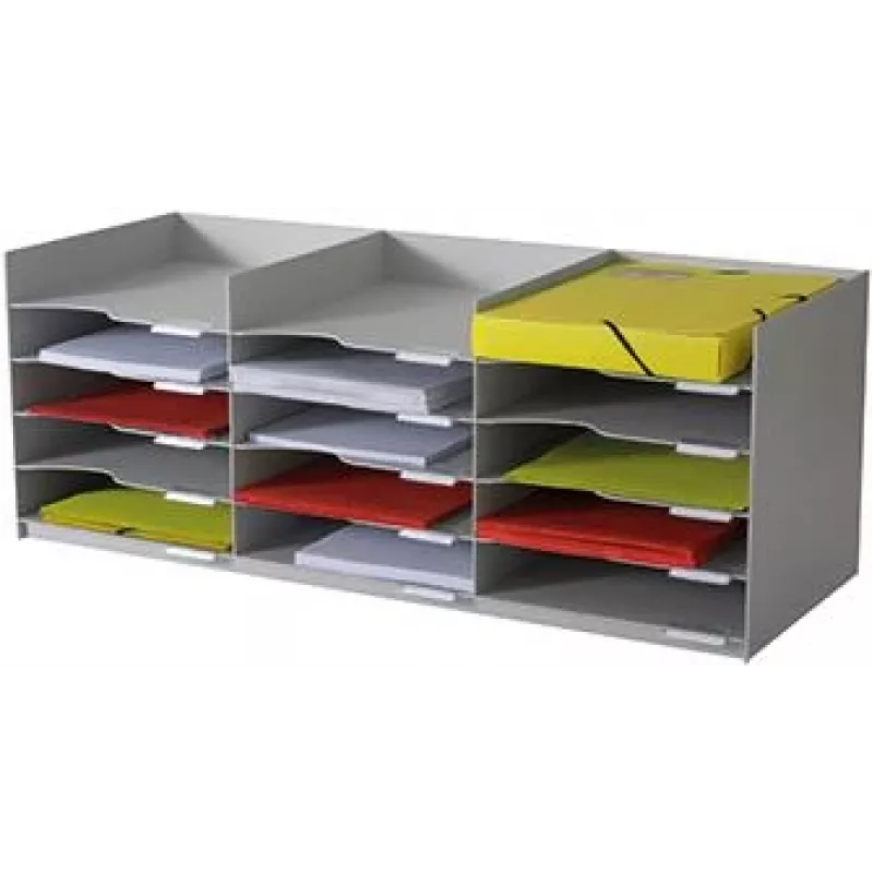 Stalinis dėklų organizatorius PaperFlow 535.02 pilkas