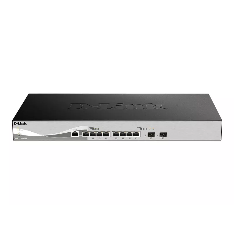 D-Link DXS-1210-10TS valdomas L2/L3 10G Ethernet (100/1000/10000) 1U juodos, sidabrinės spalvos
