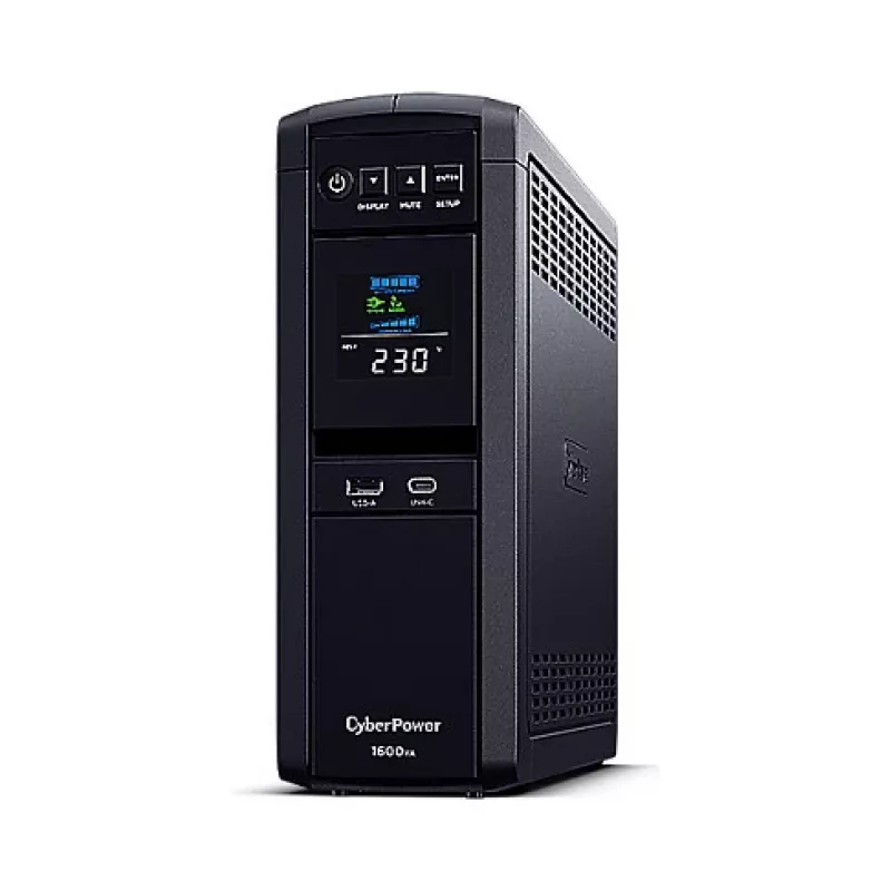 CyberPower CP1600EIPFCLCD nepertraukiamo maitinimo šaltinis (UPS) Line-Interactive 1,6 kVA 1000 W 6 kintamosios srovės lizdų (-ai)