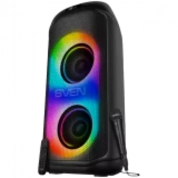 Garsiakalbis SVEN PS-1050, juoda (200W, TWS, Bluetooth, FM, USB, microSD, LED ekranas, 7200mAh)