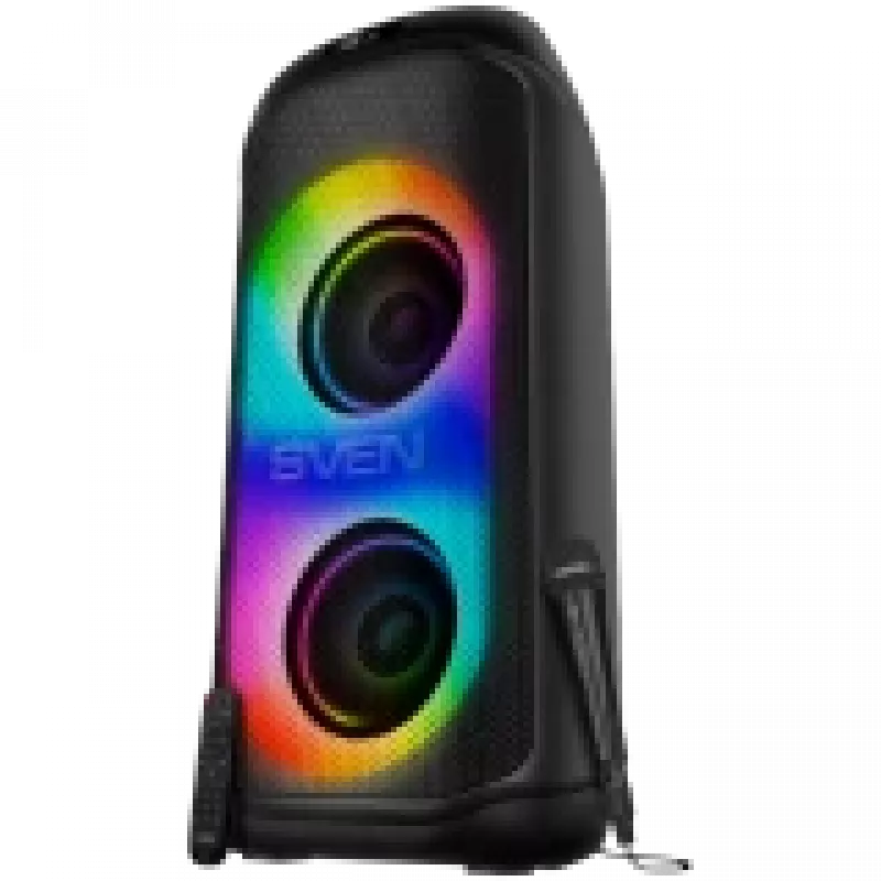 Garsiakalbis SVEN PS-1050, juoda (200W, TWS, Bluetooth, FM, USB, microSD, LED ekranas, 7200mAh)