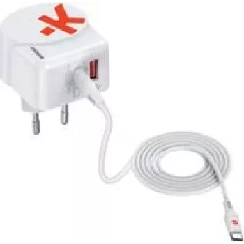 Skross Euro USB Charger AC65PD + USB-C laidas USB-Įkroviklis 65 W Vidaus zona, Kištukinis lizdas Išėjimo srovė (maks.) 4,05 A Išėjimų skaičius: 2 x USB 3.2 Gen 1 Lizdas A (1302425)