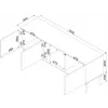 Cama 3D RTV spintelė TRESSE 150x40x55 kašmyro matinis