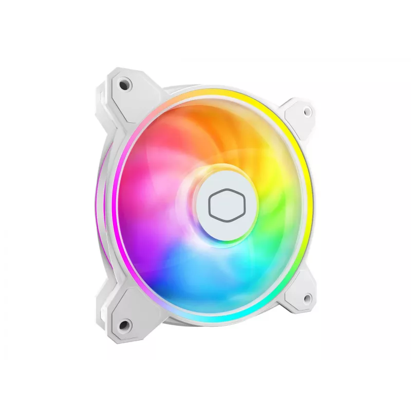 Cooler Master MasterFan MF120 Halo2 Balta Edition 120 mm ARGB korpuso ventiliatorius
