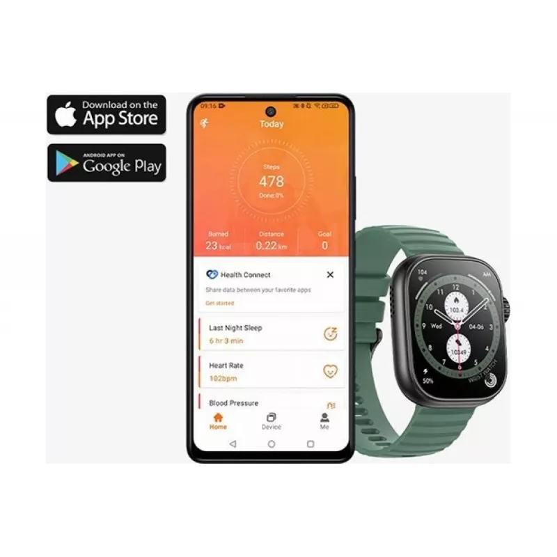 myPhone Watch Tool 5.08 cm (2) IPS 24 mm Skaitmeninis 240 x 296 pikselių Liečiamas ekranas Juodas