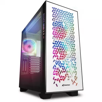 Sharkoon ELITE SHARK CA300H - Bokštas - PC - Baltas - ATX - EATX - micro ATX - Mini-ITX - Metalas - Grūdintas stiklas - Žaidimams