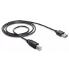 USB kabelis DeLOCK 1m USB 2.0 A - B vyriškas-vyriškas juodas