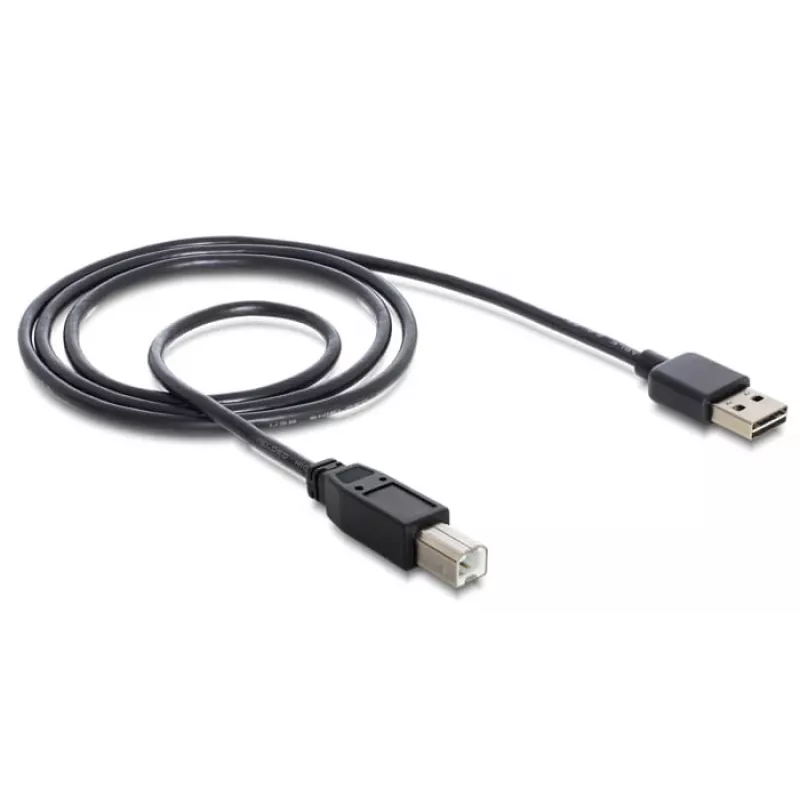 USB kabelis DeLOCK 1m USB 2.0 A - B vyriškas-vyriškas juodas
