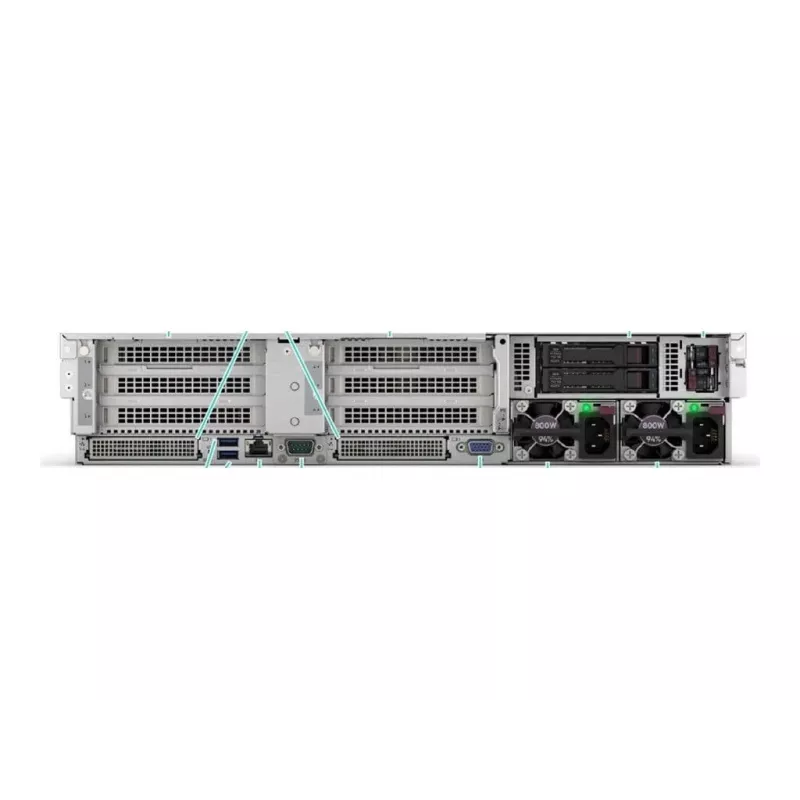 HPE ProLiant DL385 Gen11 2HE EPYC 9015 8 branduolių 3,5 GHz 2x32 GB-R 8xSFF karštai keičiami 2x480 GB SSD MR408i-o 2x1000 W serveris (P81842-425)