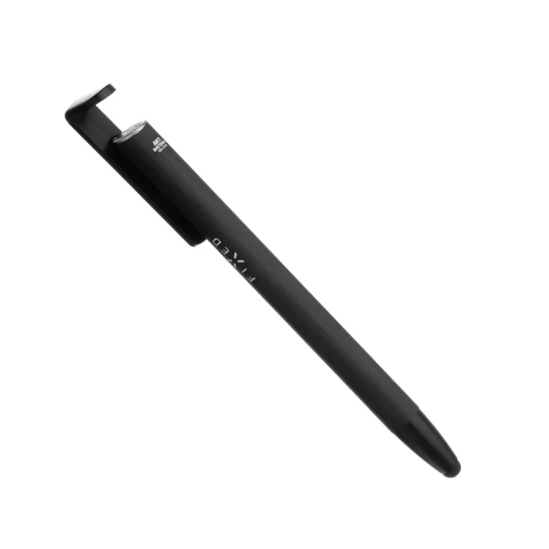3-in-1 rašiklis su rašikliu ir stovu FIXED FIXPEN-BK — tušinukas, talpinis antgalis, integruotas stovas, juodas