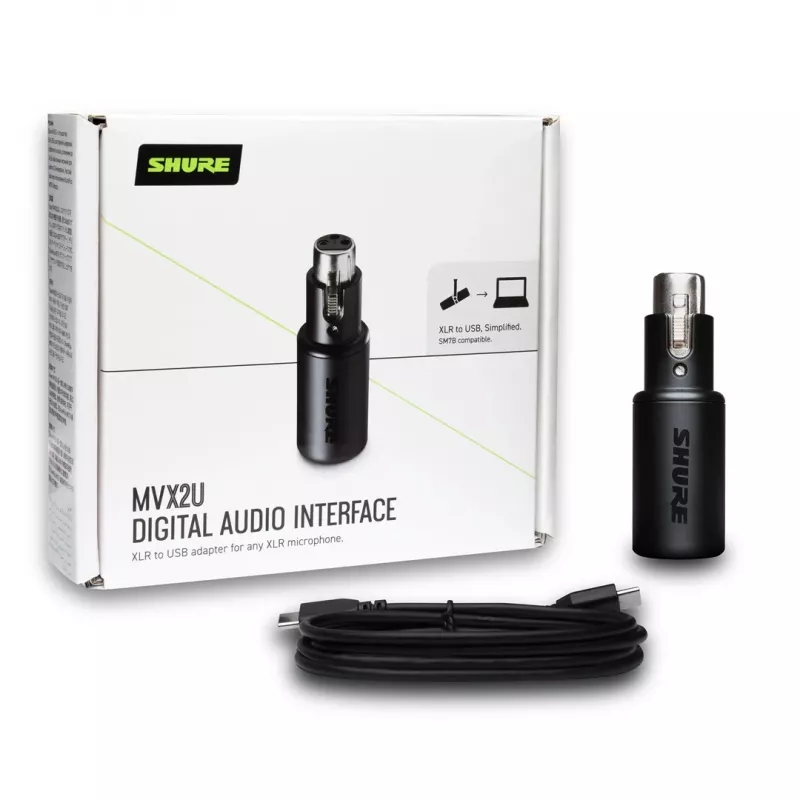 Shure MVX2U - skaitmeninė garso sąsaja