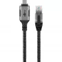 Goobay 70755 USB-C į RJ45 Ethernet CAT 6 laidas stabiliam laidiniam interneto ryšiui su maršrutizatoriumi / modemu / tinklo komutatoriumi / pakeičia USB į RJ45 adapterį / 1